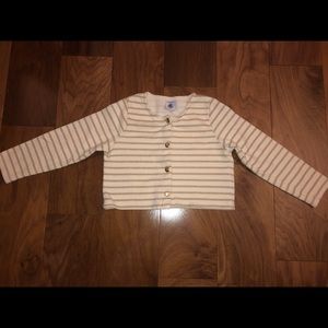 Cardigan. Original Stripes by Petit Bateau.